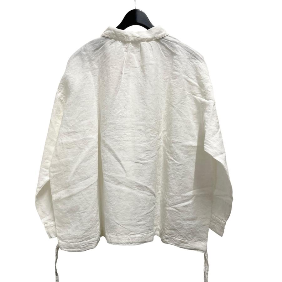 nest Robe / リネン近江晒ドロストシャツ/長袖シャツ/FREE/リネン/WHT/01224-1281 nest Robe ネストローブ リネン近江晒ドロストシャツ 長袖シャツ 01224