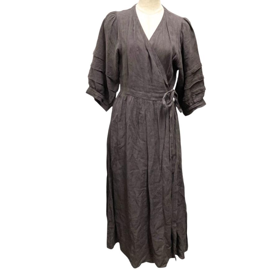 ★値下げ　Cloth&Cross　ワンピース　タグ付き新品 CLOTH&CROSS 【値下げ】CLOTH＆CROSS ガウンワンピース チェコール