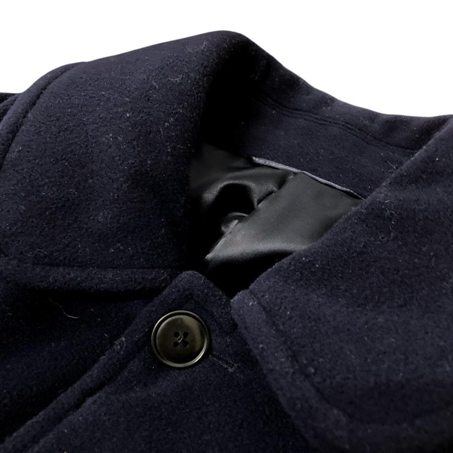 COMOLI（コモリ） ベルト付きミリタリーコート W03 04014 ネイビー