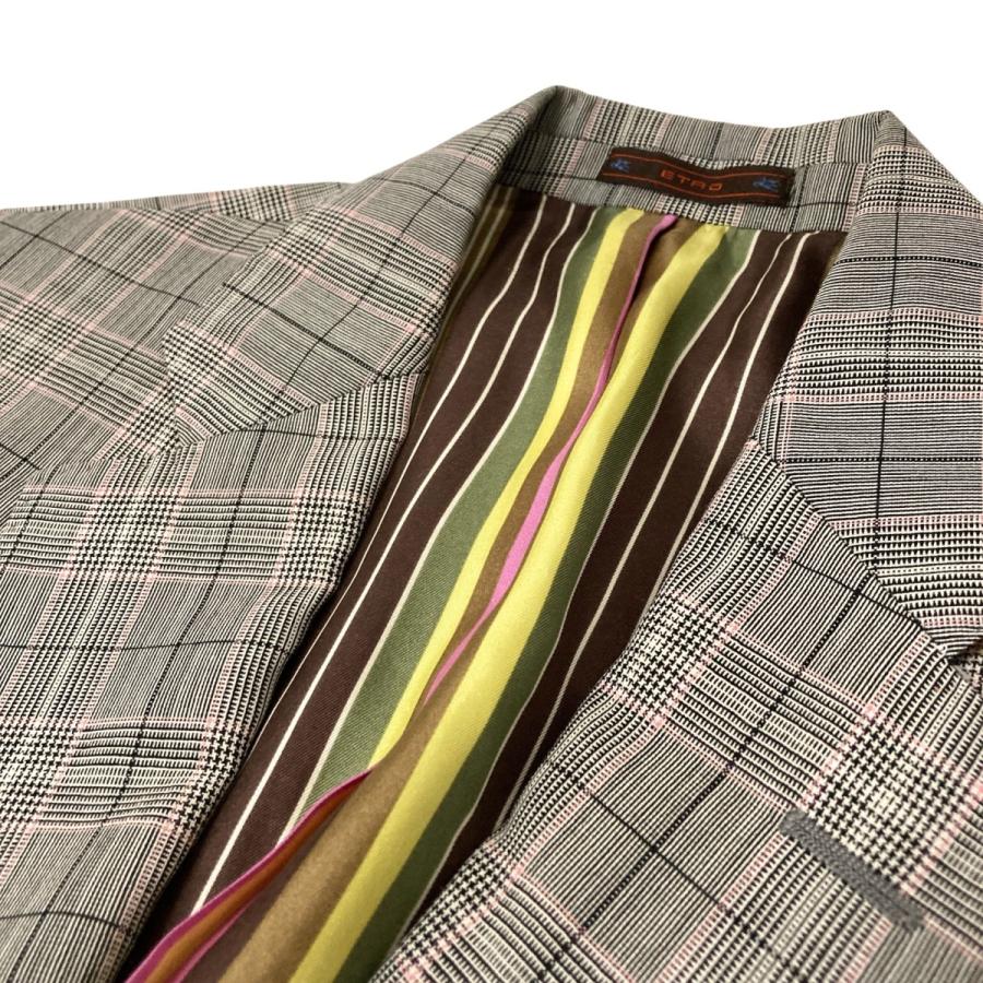 ETRO（エトロ） チェック セットアップスーツ 11929 グレー×ピンク 