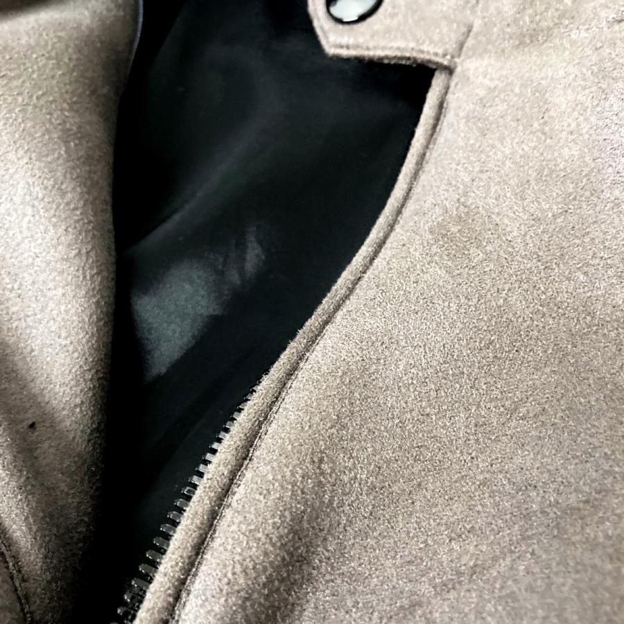 値下げ】AOURE ポンチスェードシングルライダースジャケット ジップ