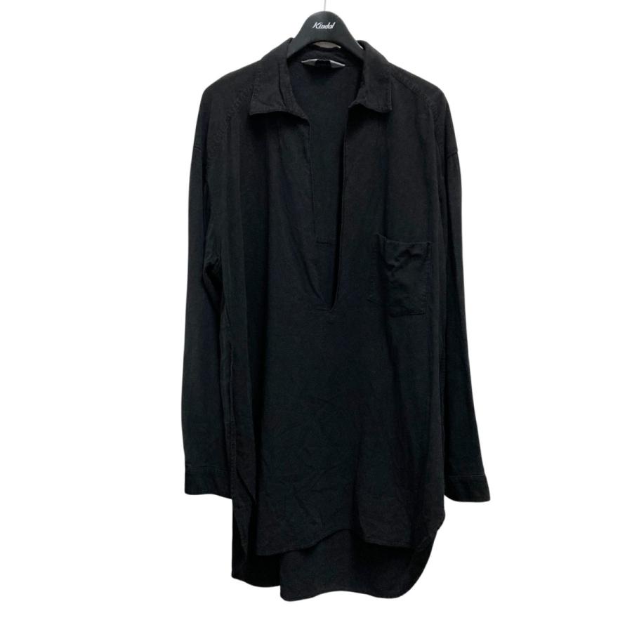 アンセルム ANCELLM SKIPPER LONG LS SHIRT スキッパーシルクシャツ