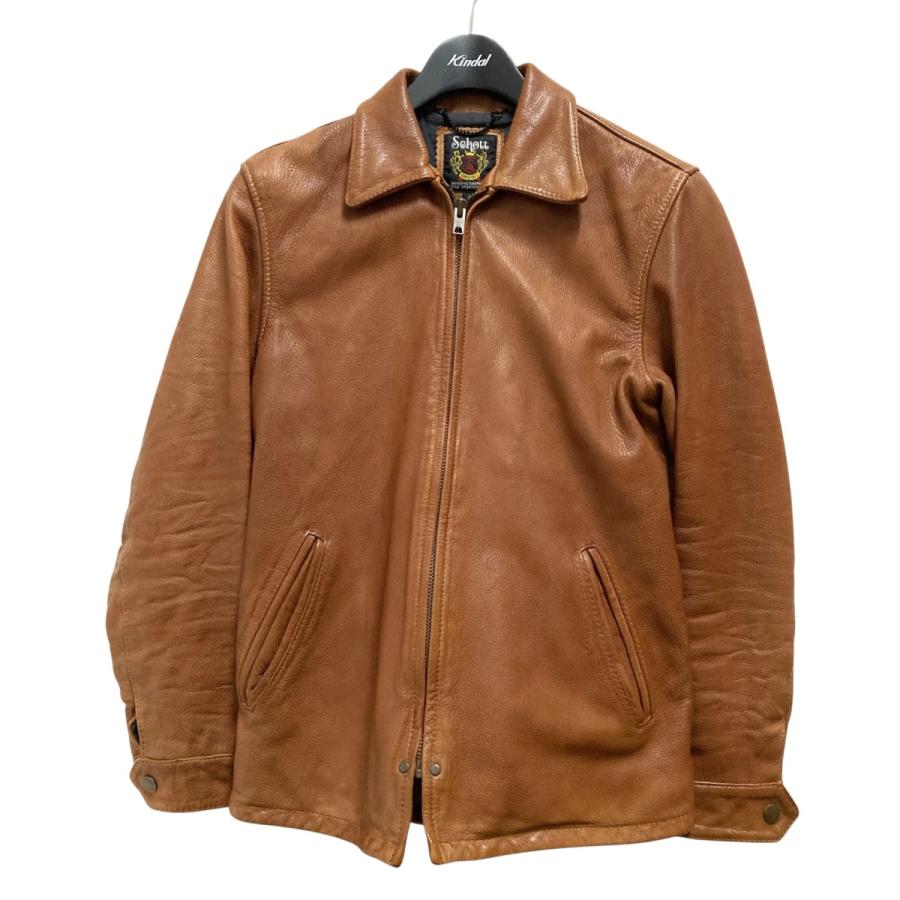 Schott ダークブラウン レザージャケット S 【公式通販】