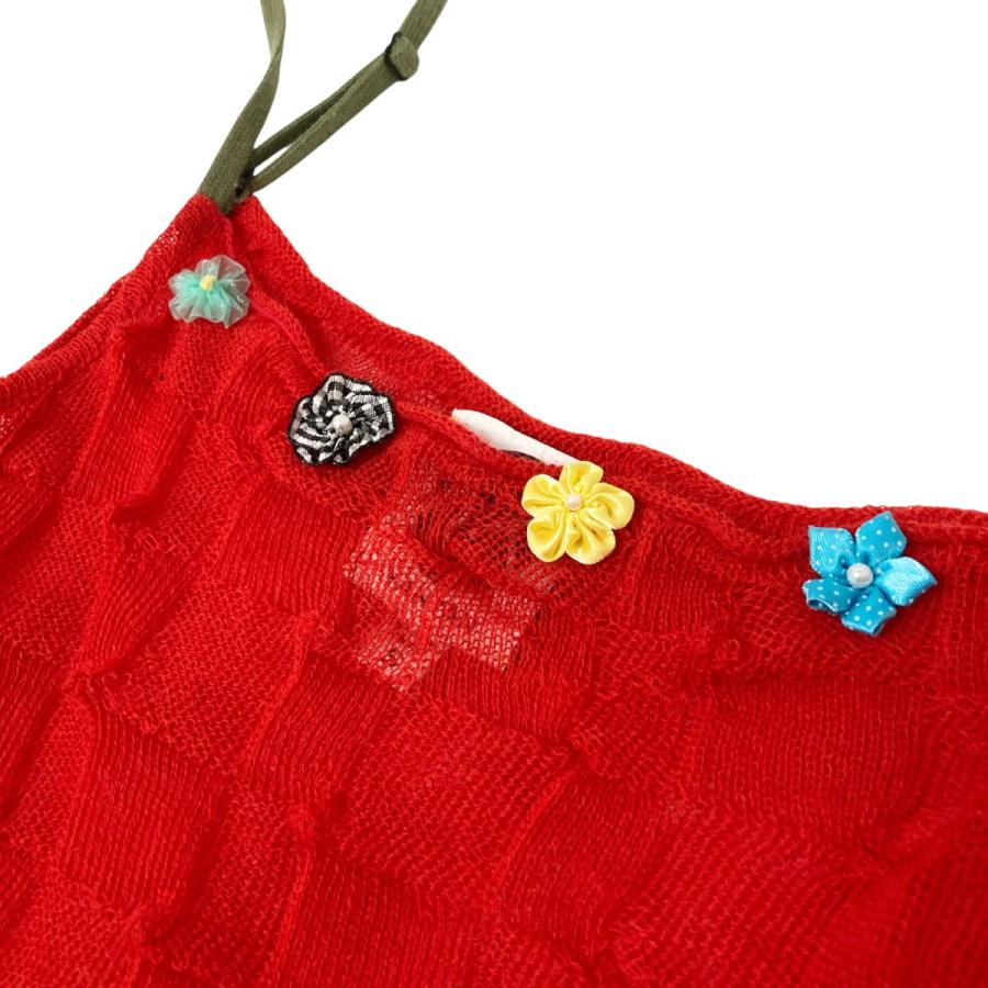 yanyan ヤンヤン フラワーモチーフニットビスチェ キャミソール yanyan ヤンヤン フラワーモチーフニットビスチェ キャミソール Yan