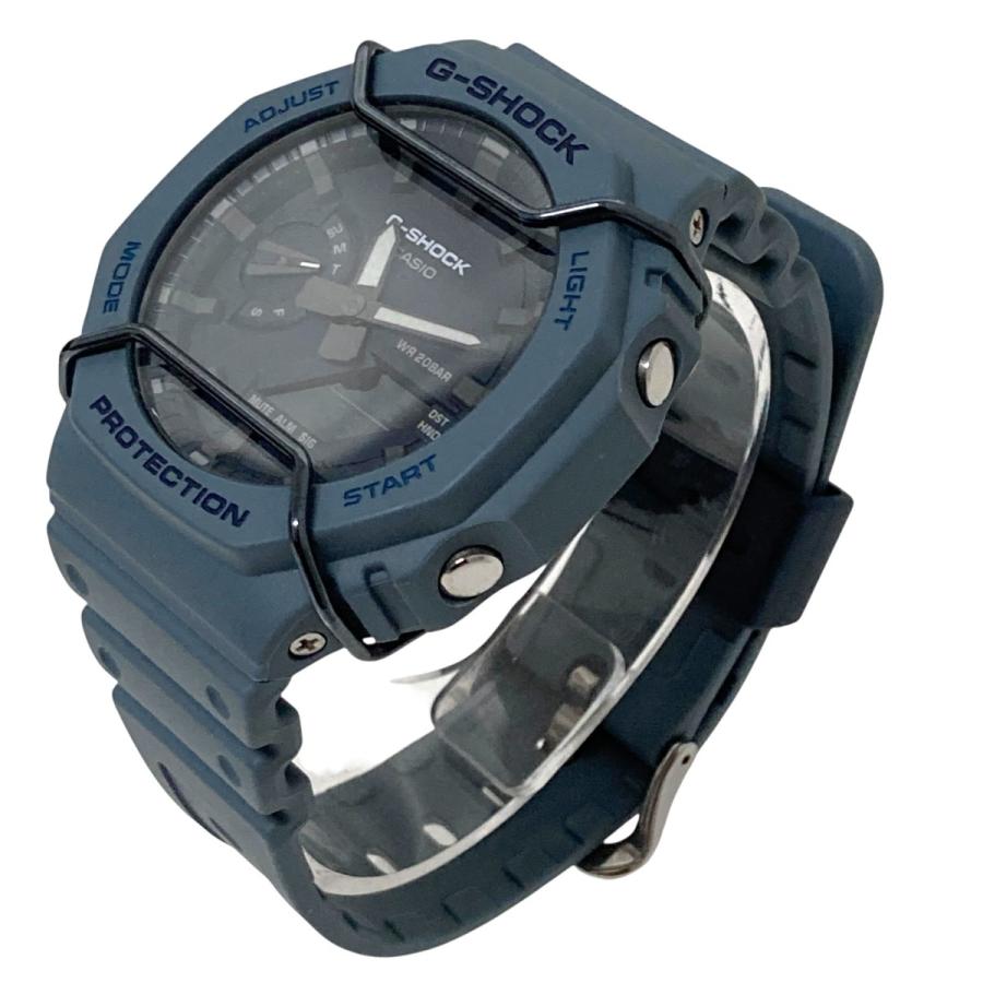 良品 CASIOカシオ メンズ腕時計ブルーG-SHOCKデジアナ スポーティー CASIO（カシオ） CASIO G-SHOCK デジアナウォッチ GA 2100PT 2AJF
