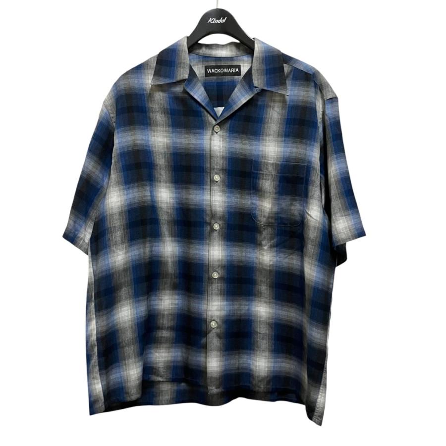 Wackomaria オンブレチェック半袖シャツ/Lサイズ WACKO MARIA（ワコマリア） WACKO MARIA OMBRE CHECK OPEN COLLAR