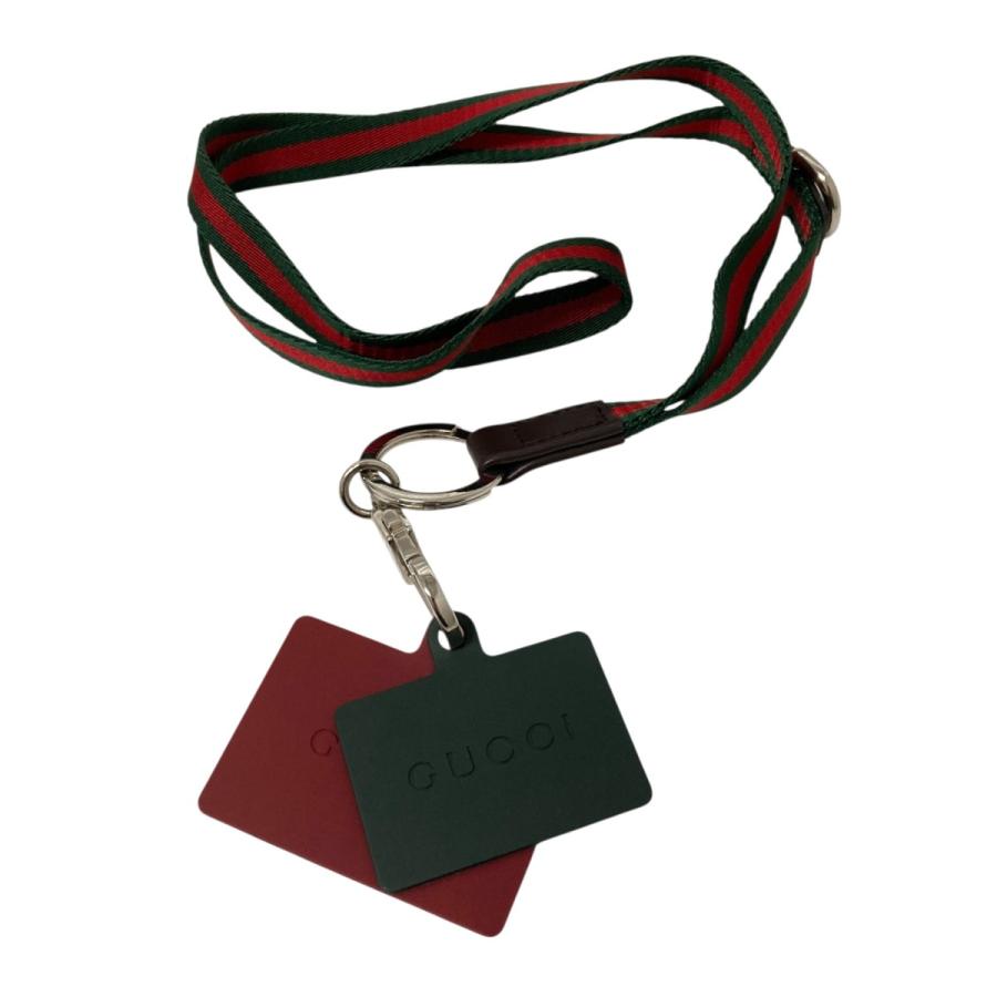 グッチ GUCCI ネックストラップ シェリーライン グリーン レッド GUCCI（グッチ） シェリーライン スマートフォン用ネックストラップ