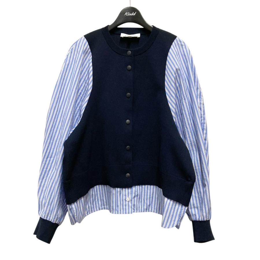 ENFOLD（エンフォルド） 切替シャツ 300GA270 2270 ネイビー×ブルー