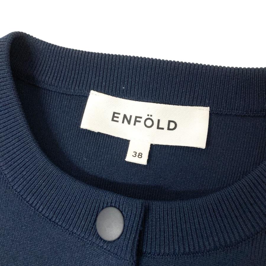 ENFOLD（エンフォルド） 切替シャツ 300GA270 2270 ネイビー×ブルー