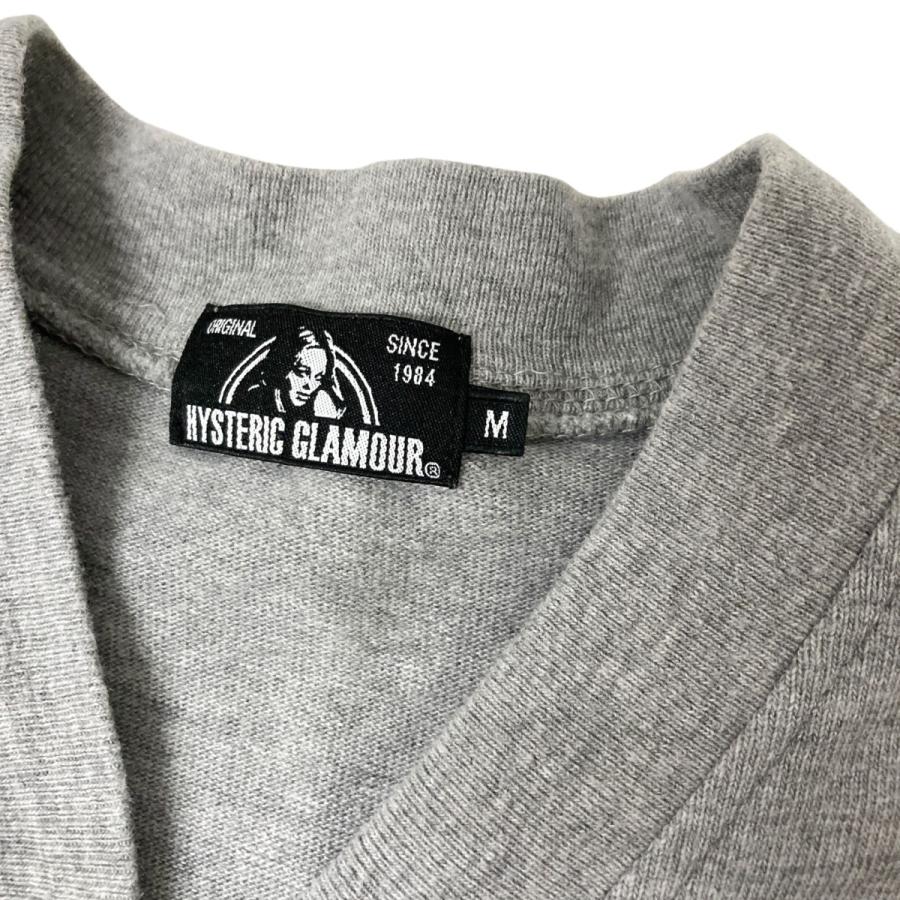 メンズ HYSTERIC GLAMOUR パッチ付きジップアップブルゾン スエット S