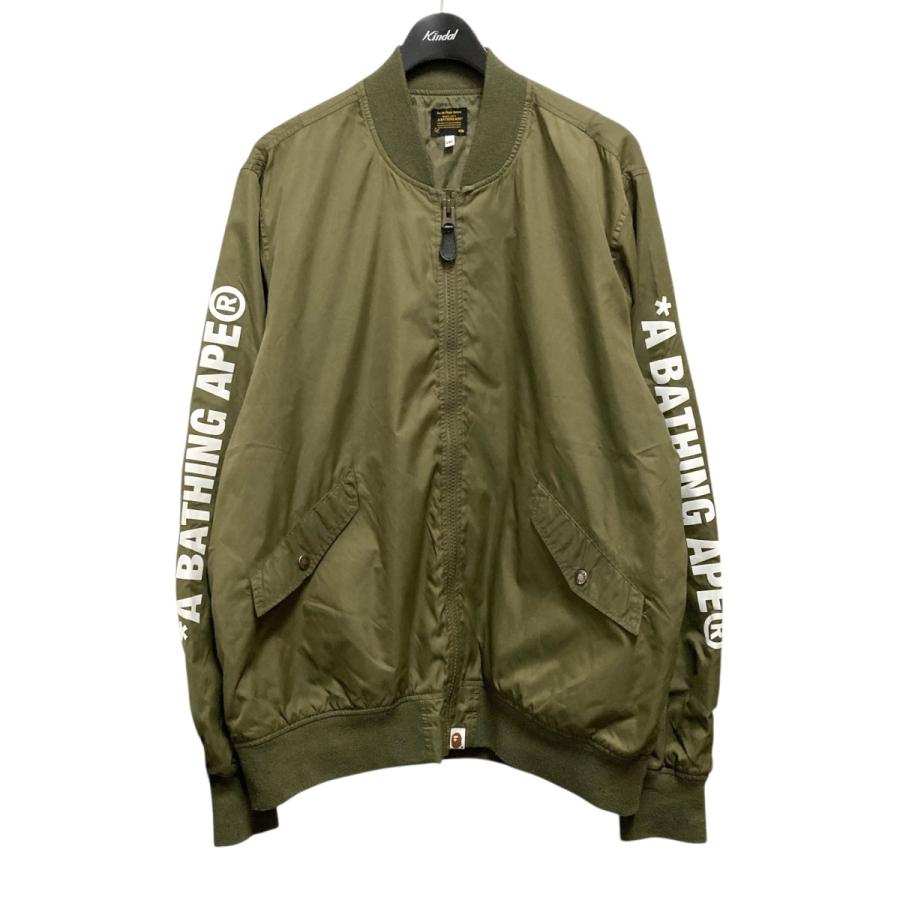 A BATHING APE MA-1ジャケット XL バーガンディ A BATHING APE MA-1