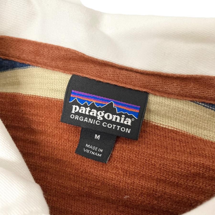 patagonia ラガーシャツ M ブラウン ストライプ patagonia（パタゴニア） ライトウェイト・ラグビー・シャツ ラガー