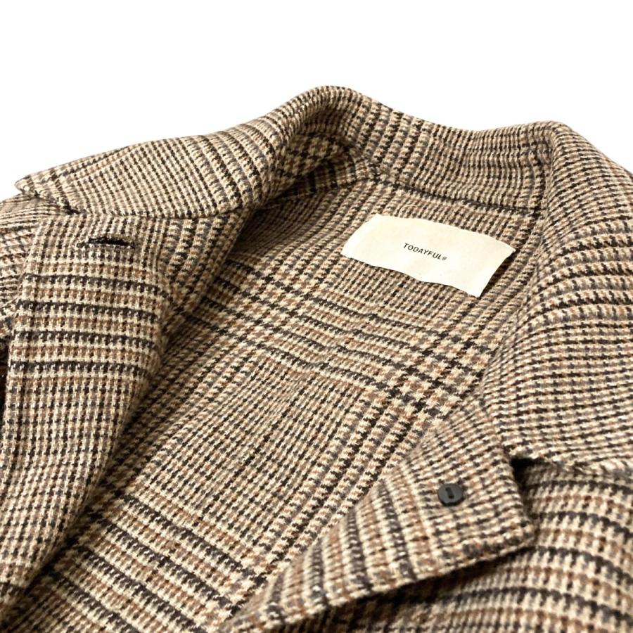 トゥデイフル　ステンカラーチェックコート　36 TODAYFUL（トゥデイフル）の「ステンカラーチェックコート（ステン