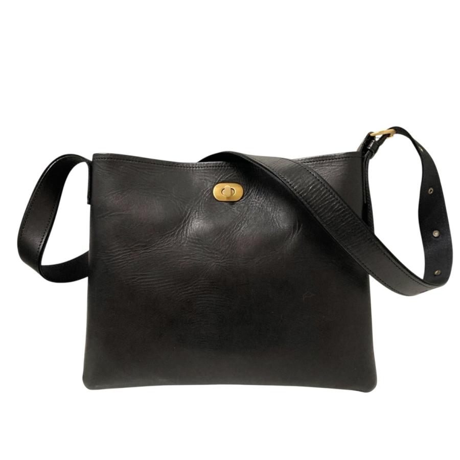 Hender Scheme 黒 レザー ショルダーバッグ Hender Scheme（エンダースキーマ） レザーショルダーバッグ ブラック