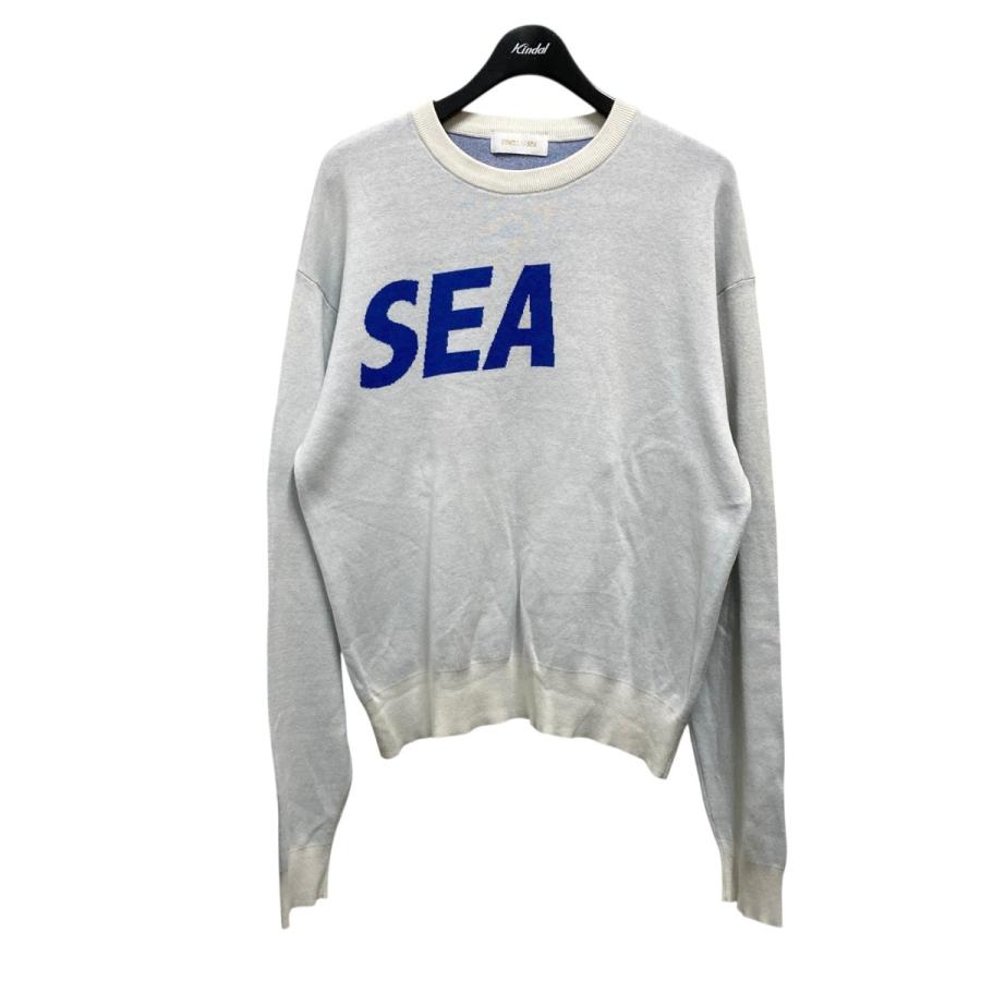 WIND AND SEA（ウィンダンシー） シルク混ロゴニット WDS O SEA 23 Q3