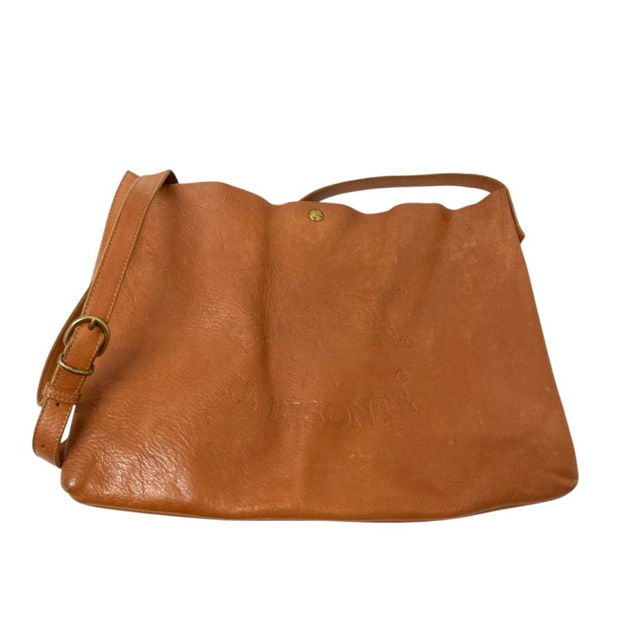 イルビゾンテ　ブラウンレザーショルダーバッグ IL BISONTE（イルビゾンテ） レザーショルダーバッグ ブラウン