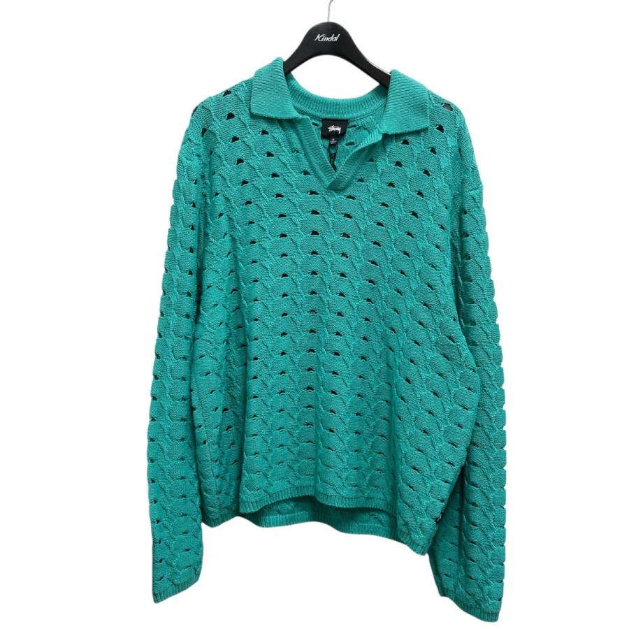 STUSSY（ステューシー） stussy OPEN KNIT COLLARED SWEATER メッシュ