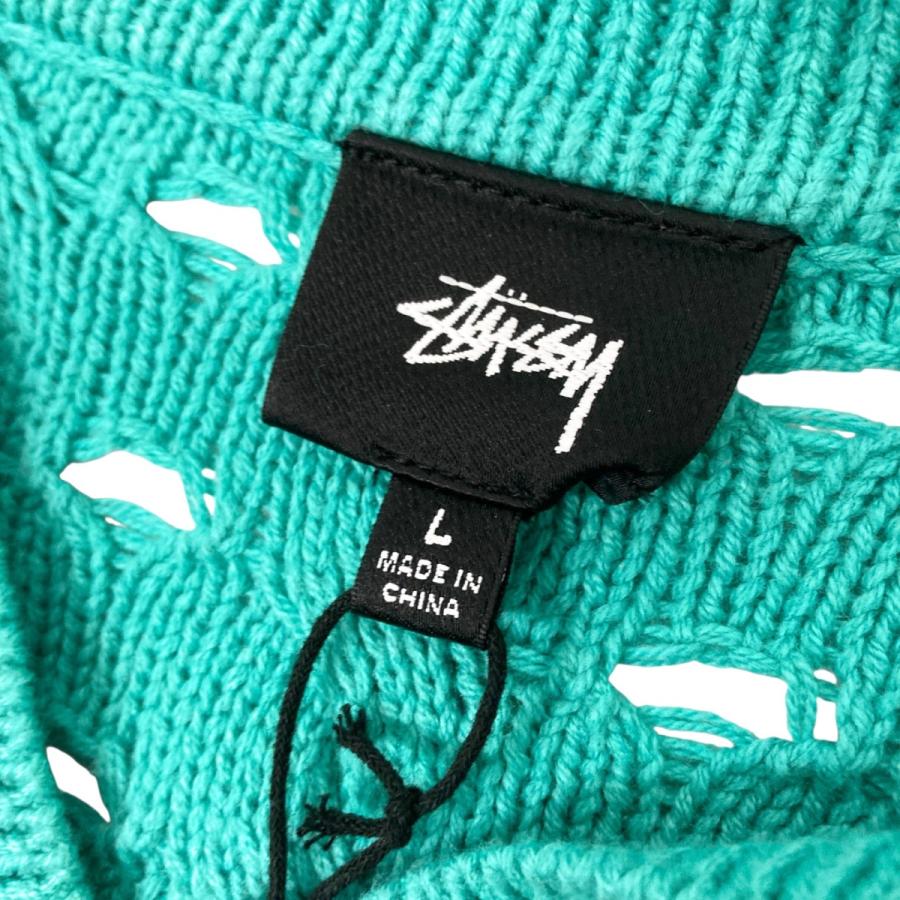 STUSSY（ステューシー） stussy OPEN KNIT COLLARED SWEATER メッシュ