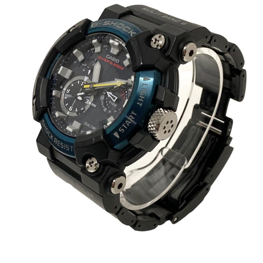 【値下げ】CASIO G-SHOCK MASTER OF G FROGMAN アナログウォッチ GWF A1000 ブラック×ブルー (和歌山店)の画像