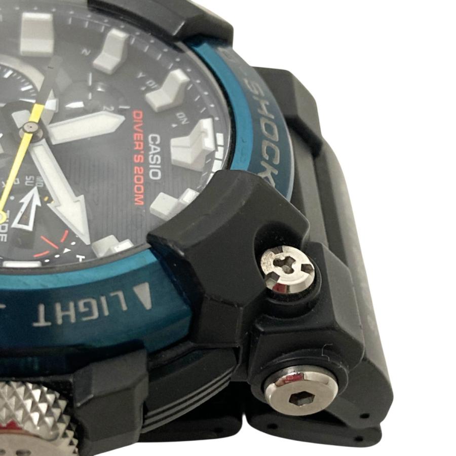 【値下げ】CASIO G-SHOCK MASTER OF G FROGMAN アナログウォッチ GWF A1000 ブラック×ブルー (和歌山店)の画像