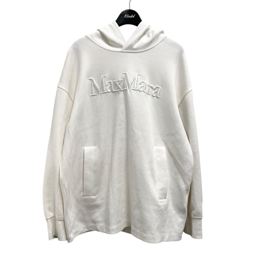m726◆Max Mara◆白◆ジップフード付パーカー◆日本製◆綿100%◆S Technical jersey zip-up sweatshirt, ecru | Max Mara