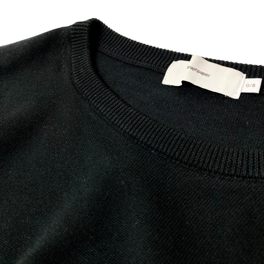 グラフペーパー Graphpaper Suvin Cotton Oversized L／S Crew Neck