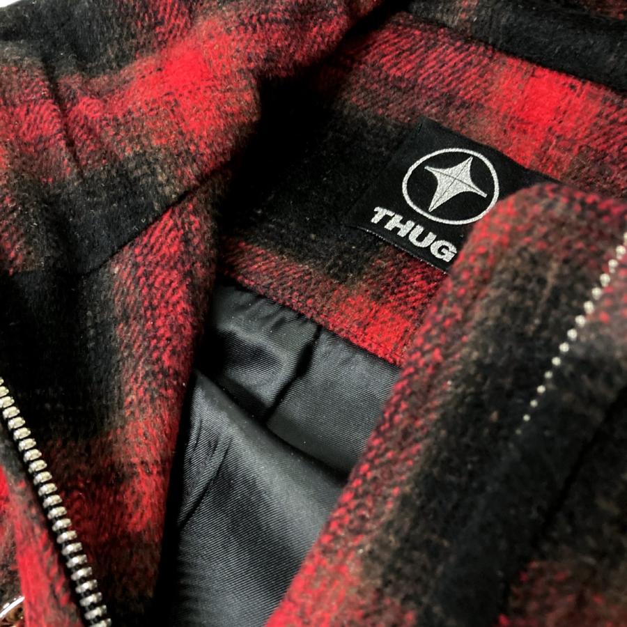 サグクラブ THUG CLUB ARAB SWORD FLANNEL ZIP-UP チェックジャケット