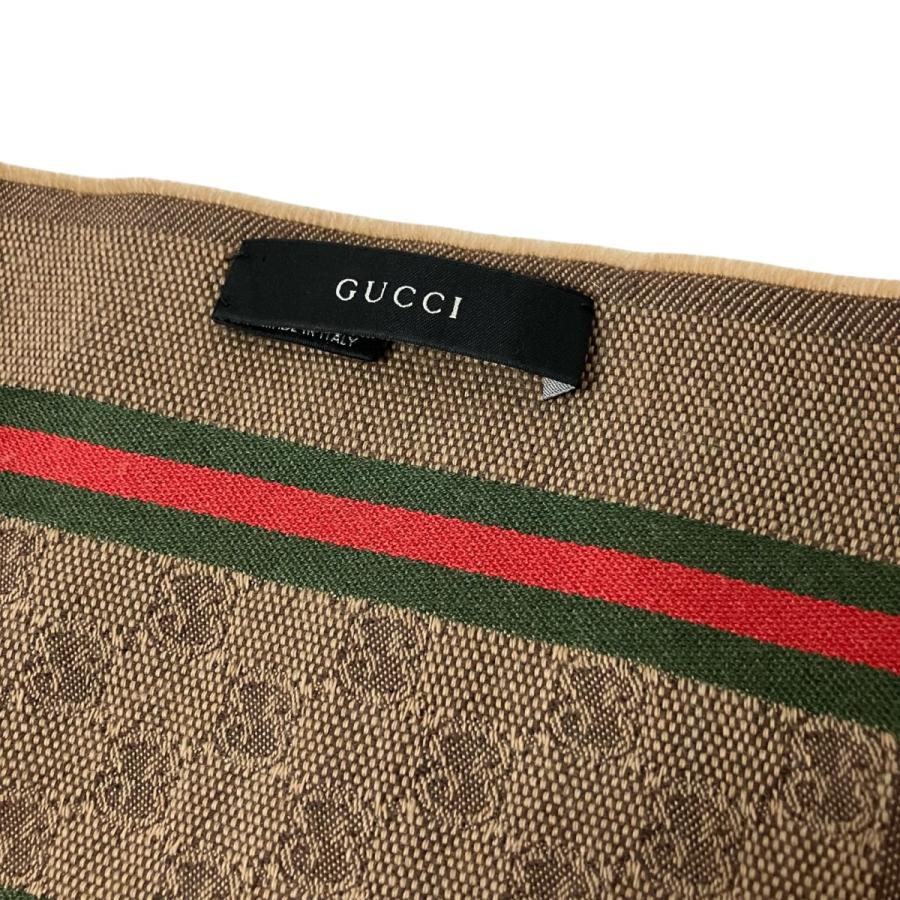 GUCCI（グッチ） シェリーライン シルク混マフラー ベージュ