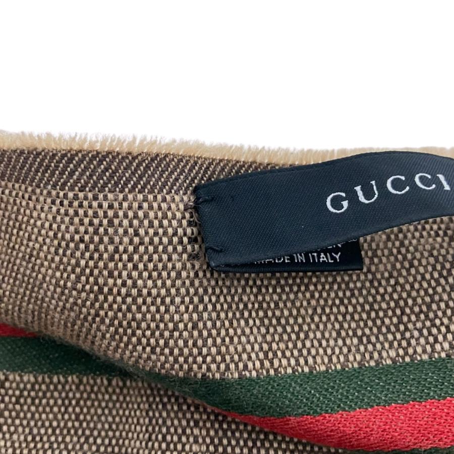 GUCCI（グッチ） シェリーライン シルク混マフラー ベージュ