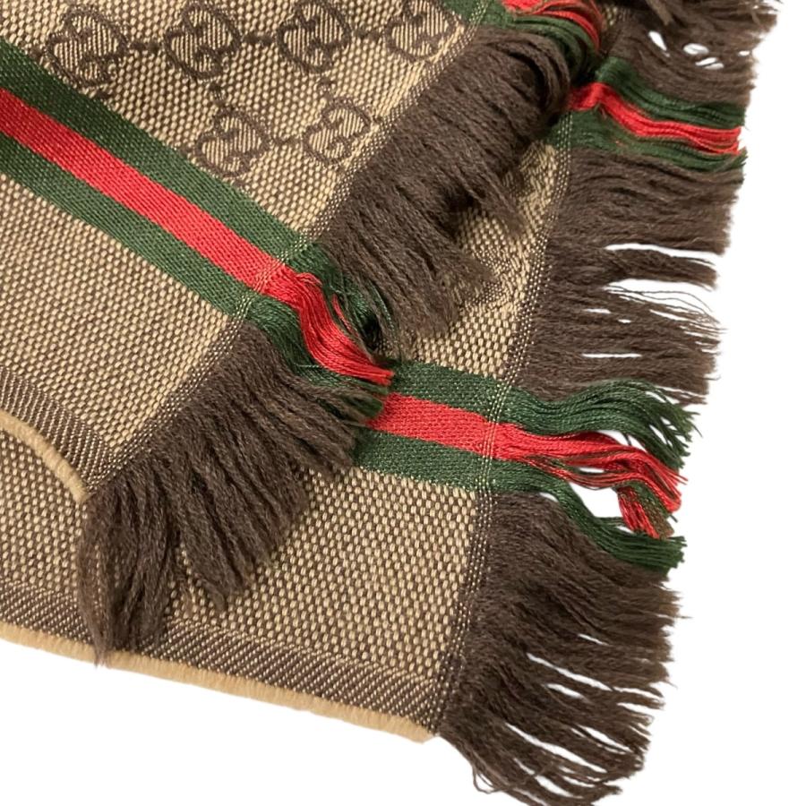 GUCCI（グッチ） シェリーライン シルク混マフラー ベージュ