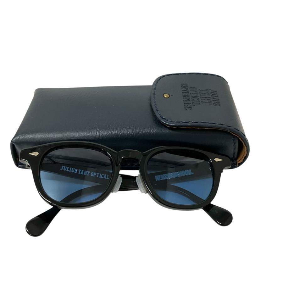 【値下げ】JULIUS TART OPTICAL×NEIGHBORHOOD ボストンウェリントンシェイプサングラス AR PL 003A ブラック (の画像