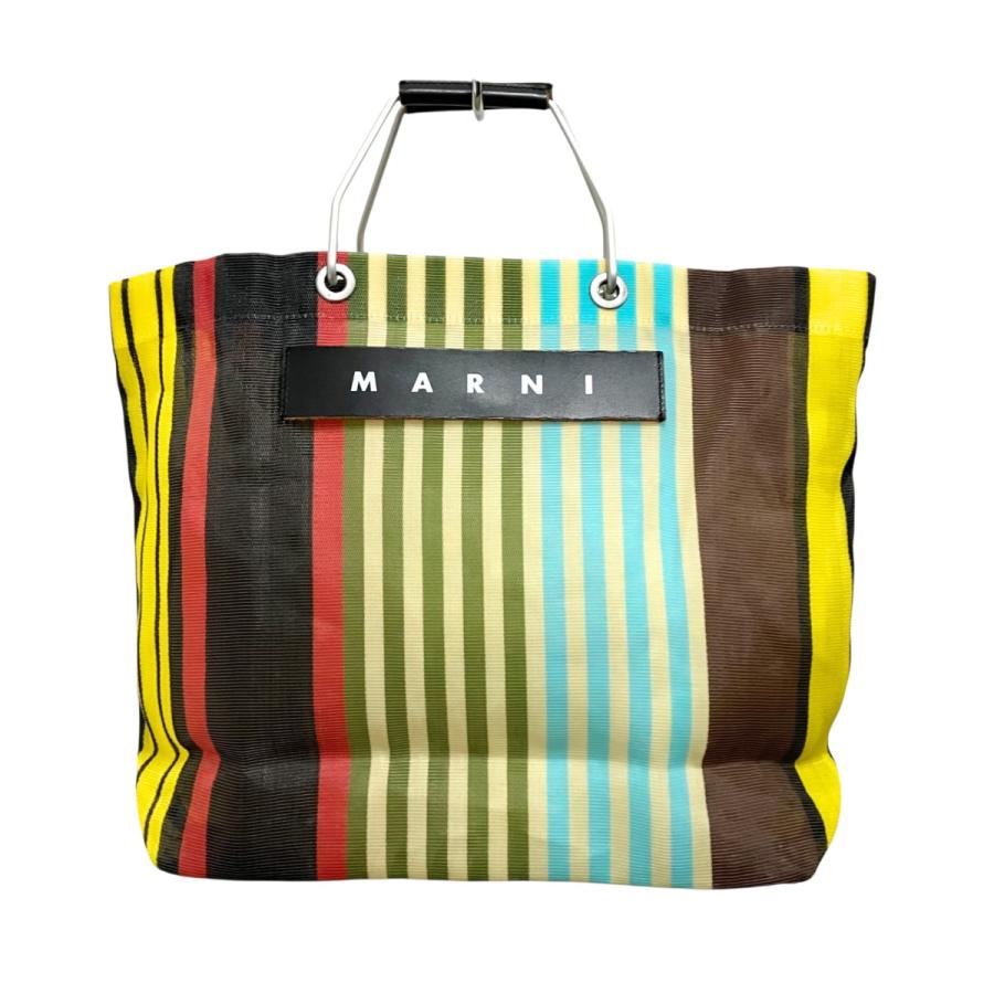 MARNI MARKETストライプトートBAG 新品未使用♥ MARNI（マルニ） マーケット ストライプ バッグ トートバッグ イエロー