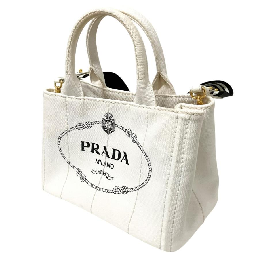 PRADA（プラダ） カナパトート 2WAYショルダーバッグ ホワイト