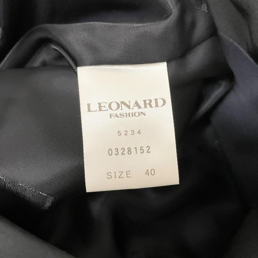 LEONARD（レオナール） ベルト付きロングコート 0328152 ネイビー 