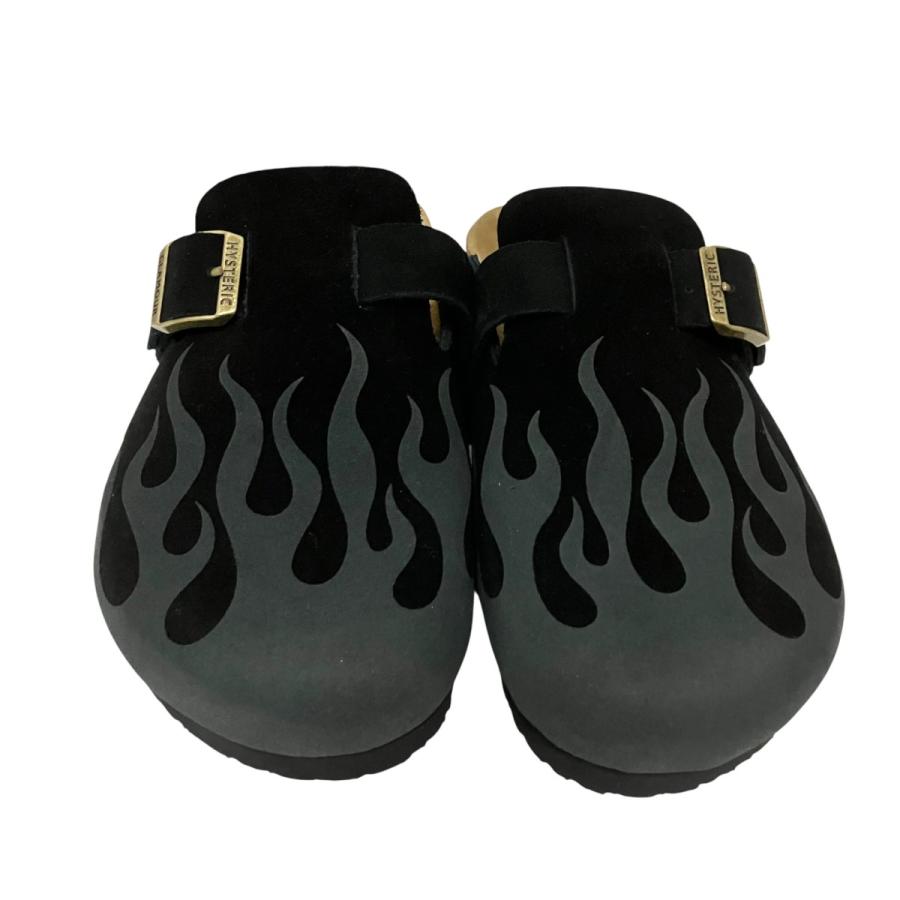 ヒステリックグラマー Hysteric Glamour FIRE PATTERN SANDALS クロッグサンダル ブラック サイズ：24cm_1