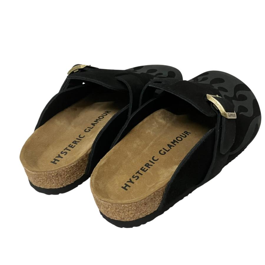 ヒステリックグラマー Hysteric Glamour FIRE PATTERN SANDALS クロッグサンダル ブラック サイズ：24cm_4