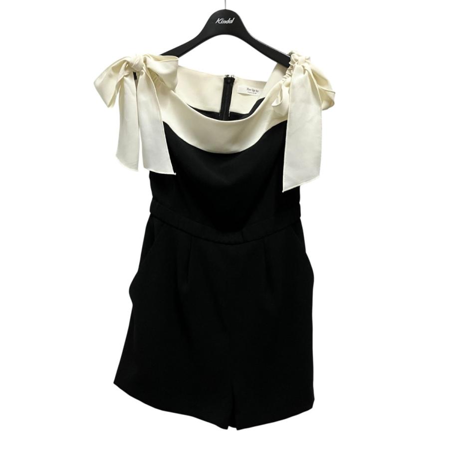 Her lip to ハーリップトゥ Her lip to Two-Tone Ribbon Romper