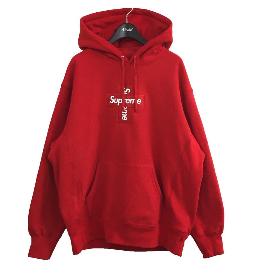 人気ブランドを Supreme aw Cross Box Logo Hooded Sweatshirt クロスboxフーディ レッド サイズ M 原宿店 21 楽天カード分割 Sufianshawa Com
