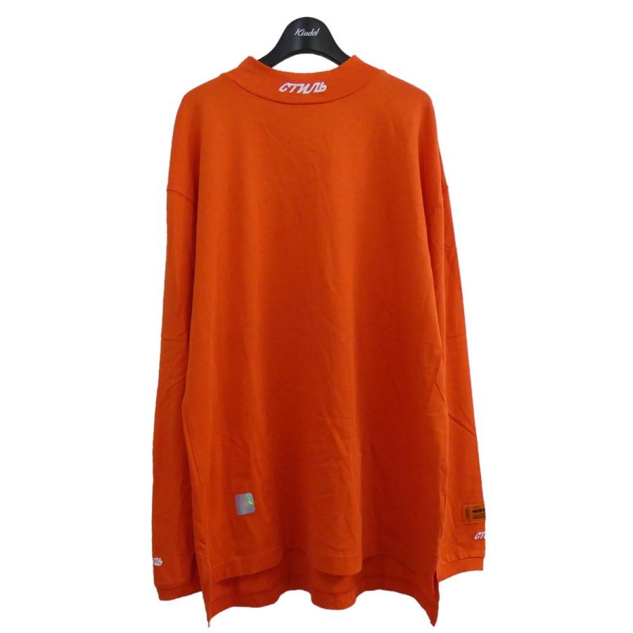 HERON PRESTON 19SS モックネックロングスリーブTシャツ オレンジ 