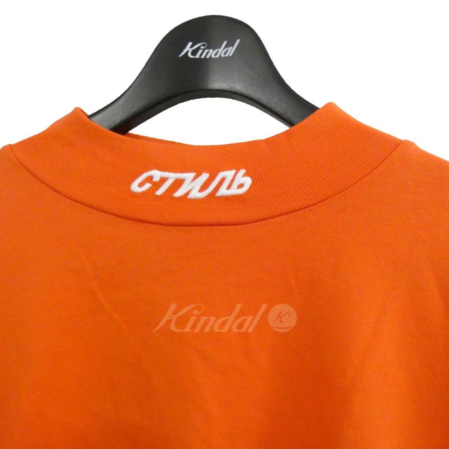 HERON PRESTON 19SS モックネックロングスリーブTシャツ オレンジ 