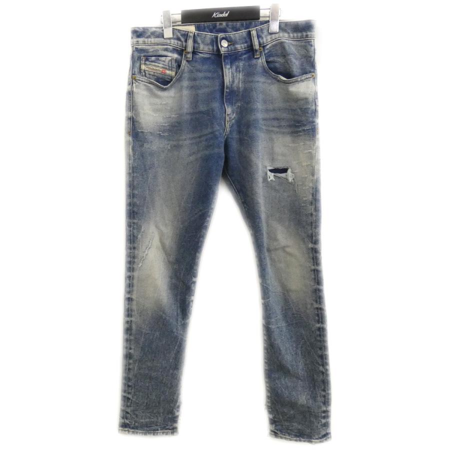 値下げ】DIESEL 「D-STRUKT-P」 クラッシュ加工デニムパンツ ライト 