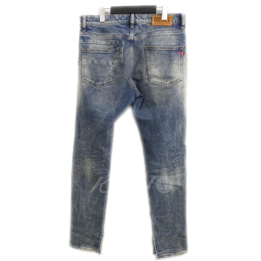 値下げ】DIESEL 「D-STRUKT-P」 クラッシュ加工デニムパンツ ライト 