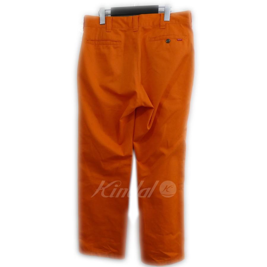 値下げ】SUPREME 「WORK PANTS」ワークパンツ オレンジ サイズ：30 (EC