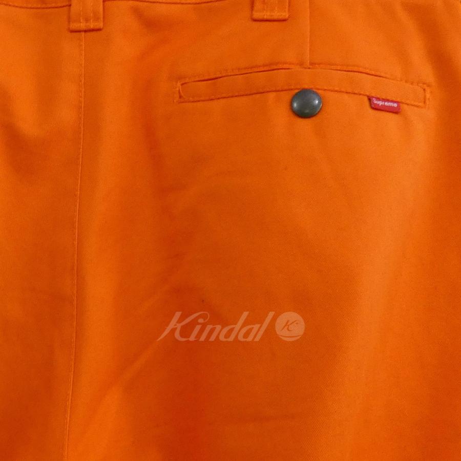 値下げ】SUPREME 「WORK PANTS」ワークパンツ オレンジ サイズ：30 (EC