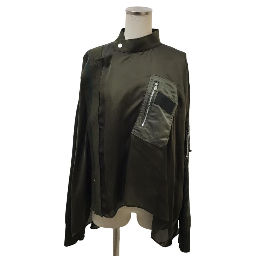 sacai サカイ Solid Satin Blouse 