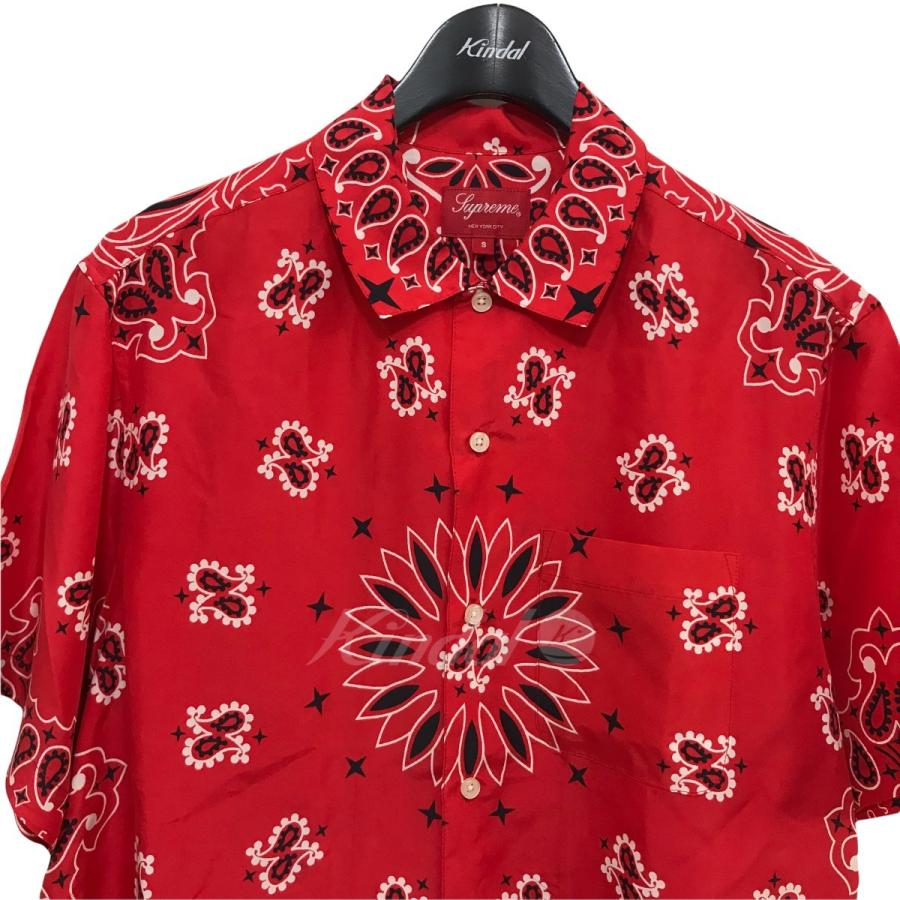 SUPREME 21SS「Bandana Silk Shirt」 バンダナシルクシャツ レッド  