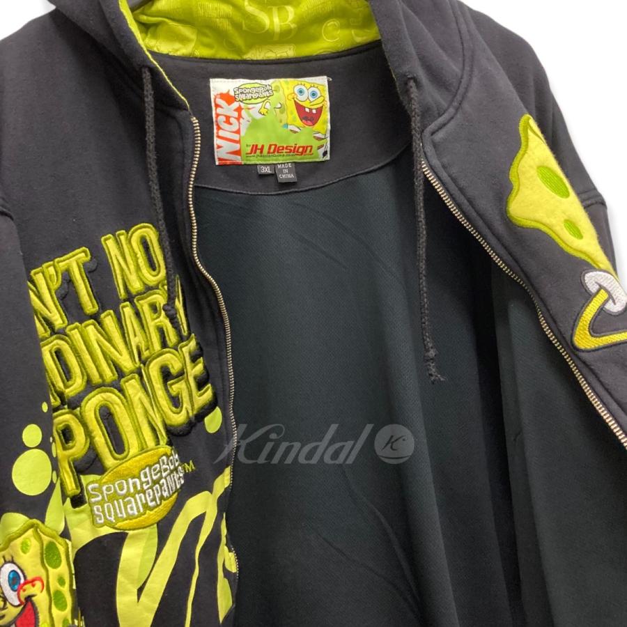 値下げ】JH Design スポンジボブジップパーカー ブラック サイズ：3XL 
