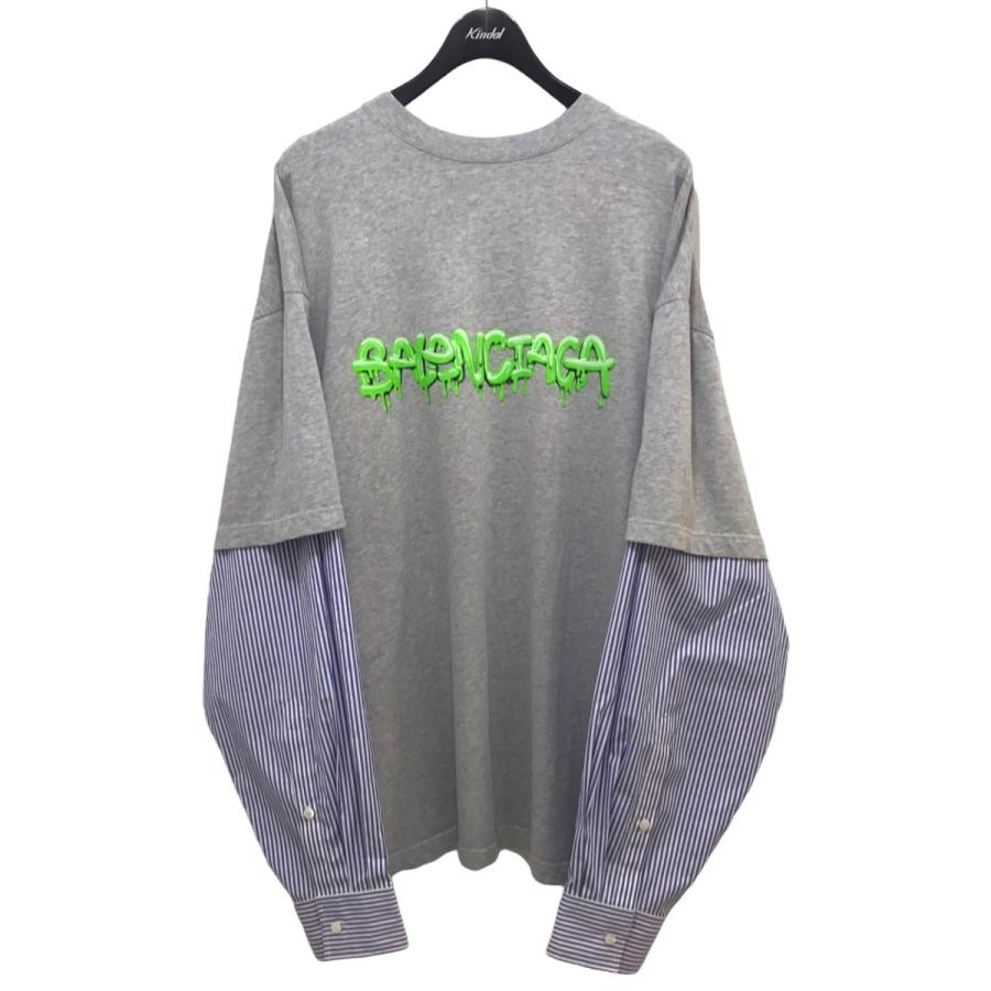 BALENCIAGA 22SS 「Slime Patched」スライムパッチレイヤードTシャツ ライトグレー×ブルー サイズ：XS (原宿店) 220  :8020000567428:カインドオルYahoo!店 - 通販 - Yahoo!ショッピング