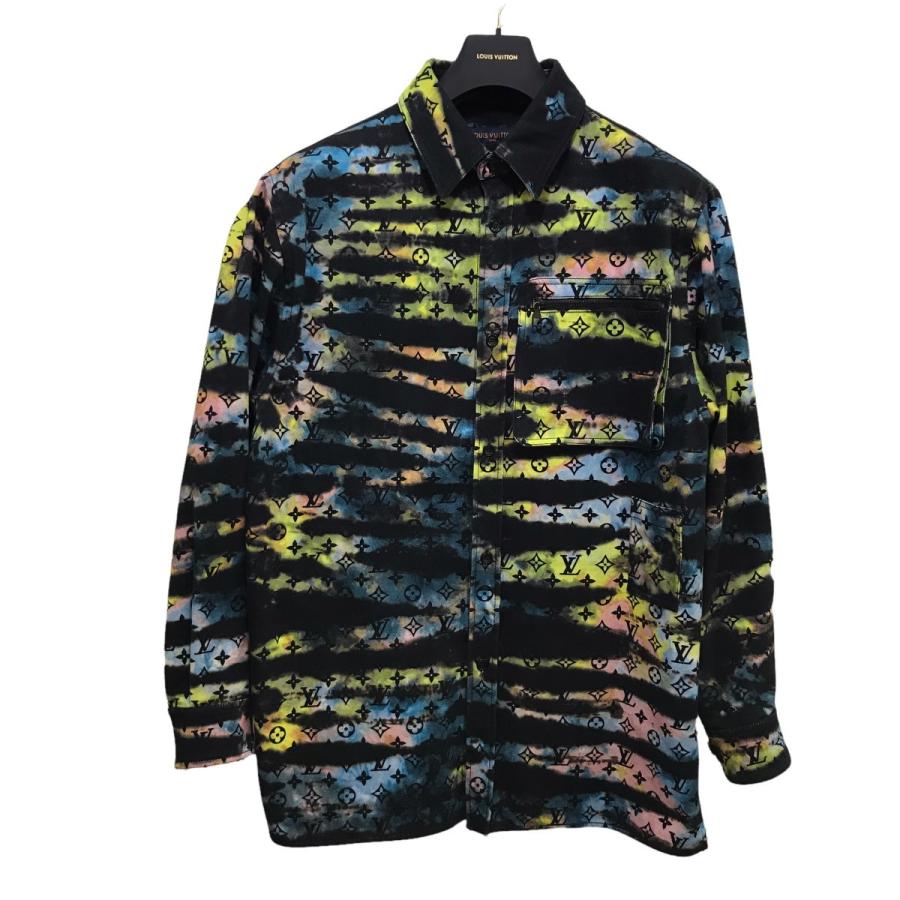 ルイヴィトン プリンテッドモノグラム タイダイデニムシャツ 総柄