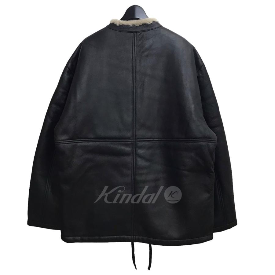 stein 「Oversized Mouton Zip Jacket」ムートンジャケット ブラック 